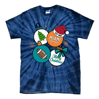 Merry Christmas Miami Football Est 1965 Tie-Dye T-Shirt