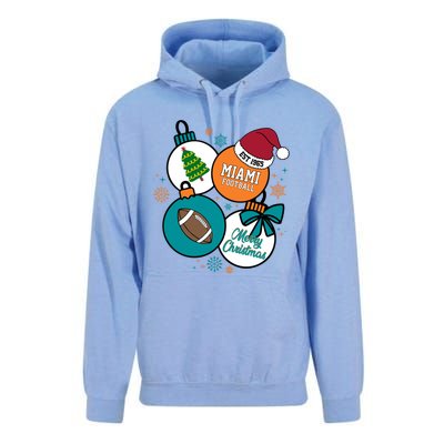 Merry Christmas Miami Football Est 1965 Unisex Surf Hoodie