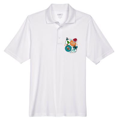 Merry Christmas Miami Football Est 1965 Men's Origin Performance Pique Polo