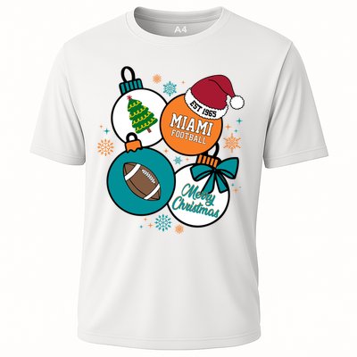 Merry Christmas Miami Football Est 1965 Cooling Performance Crew T-Shirt