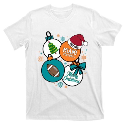 Merry Christmas Miami Football Est 1965 T-Shirt