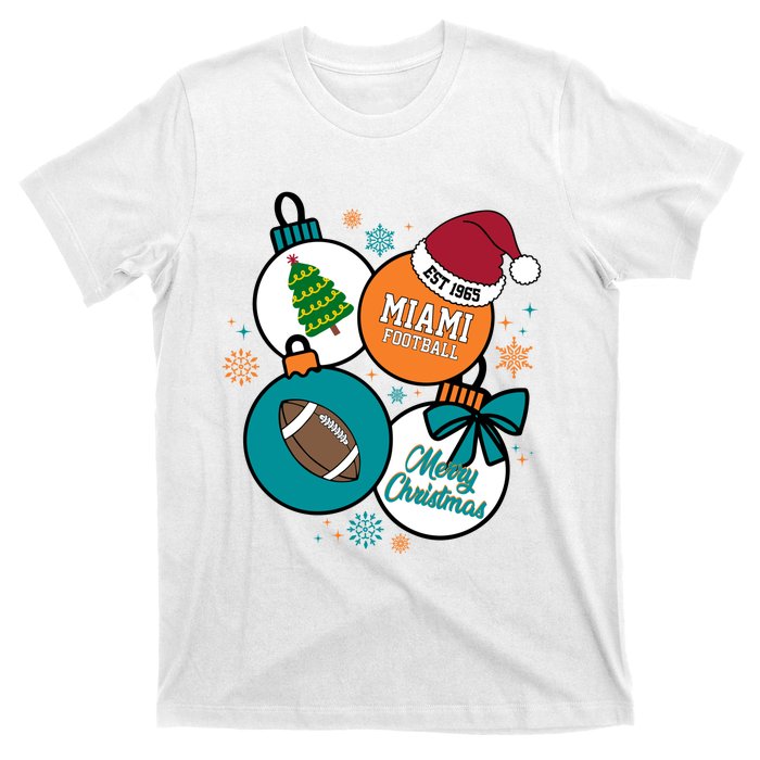 Merry Christmas Miami Football Est 1965 T-Shirt