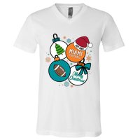 Merry Christmas Miami Football Est 1965 V-Neck T-Shirt