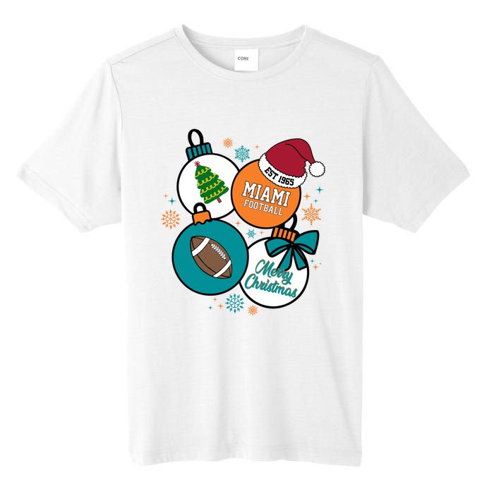 Merry Christmas Miami Football Est 1965 Tall Fusion ChromaSoft Performance T-Shirt