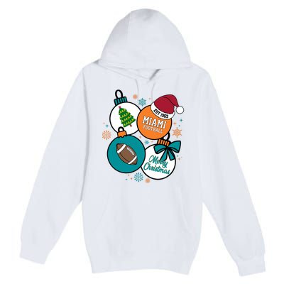 Merry Christmas Miami Football Est 1965 Premium Pullover Hoodie