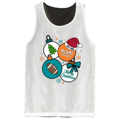 Merry Christmas Miami Football Est 1965 Mesh Reversible Basketball Jersey Tank