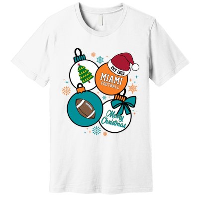 Merry Christmas Miami Football Est 1965 Premium T-Shirt