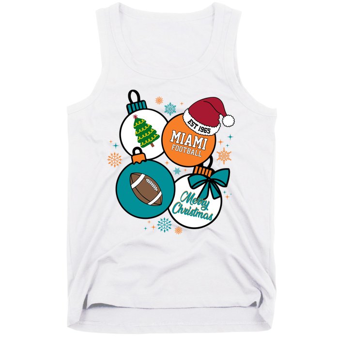 Merry Christmas Miami Football Est 1965 Tank Top