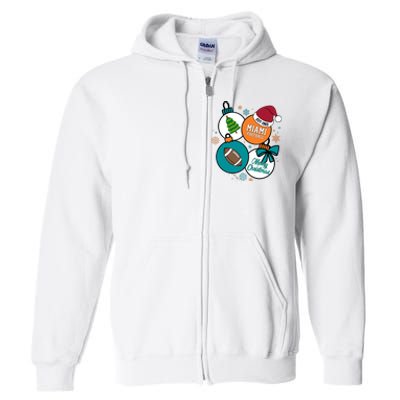 Merry Christmas Miami Football Est 1965 Full Zip Hoodie