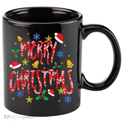 Merry Christmas 11oz C Handle Ceramic Mug