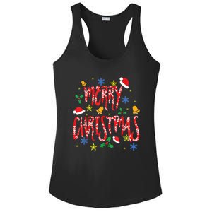 Merry Christmas Ladies PosiCharge Competitor Racerback Tank