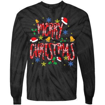 Merry Christmas Tie-Dye Long Sleeve Shirt