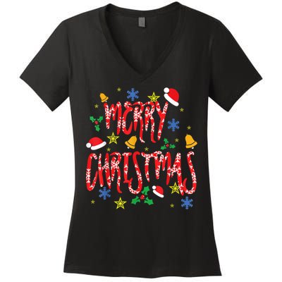 Merry Christmas Women's V-Neck T-Shirt