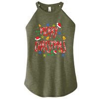 Merry Christmas Women's Perfect Tri Rocker Tank