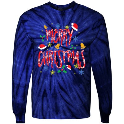 Merry Christmas Tie-Dye Long Sleeve Shirt