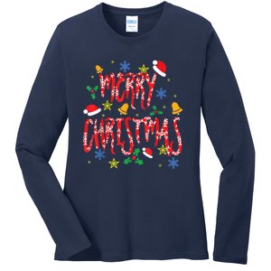 Merry Christmas Ladies Long Sleeve Shirt