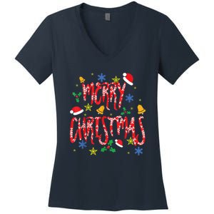 Merry Christmas Women's V-Neck T-Shirt