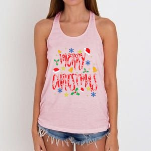 Merry Christmas Women's Knotted Racerback Tank