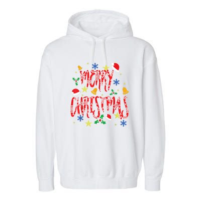 Merry Christmas Garment-Dyed Fleece Hoodie