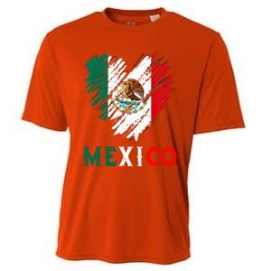 Mexico City Mexican Flag Heart Viva Mexico Independence Day Cooling Performance Crew T-Shirt