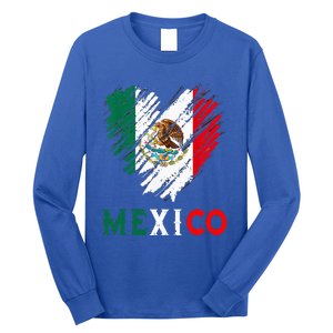 Mexico City Mexican Flag Heart Viva Mexico Independence Day Long Sleeve Shirt