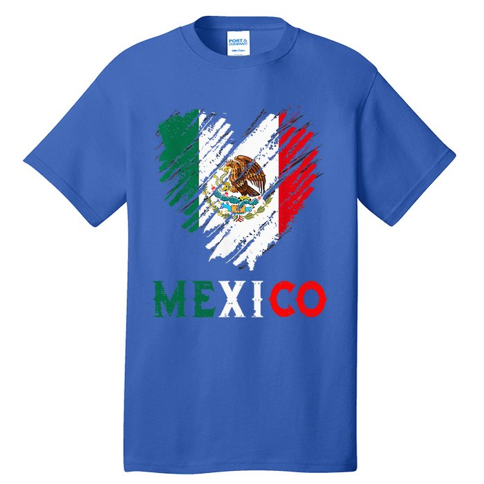 Mexico City Mexican Flag Heart Viva Mexico Independence Day Tall T-Shirt