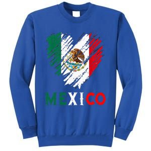 Mexico City Mexican Flag Heart Viva Mexico Independence Day Tall Sweatshirt