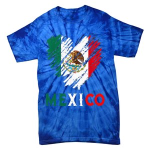 Mexico City Mexican Flag Heart Viva Mexico Independence Day Tie-Dye T-Shirt