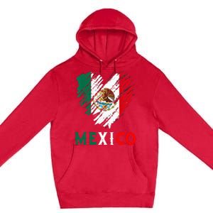 Mexico City Mexican Flag Heart Viva Mexico Independence Day Premium Pullover Hoodie