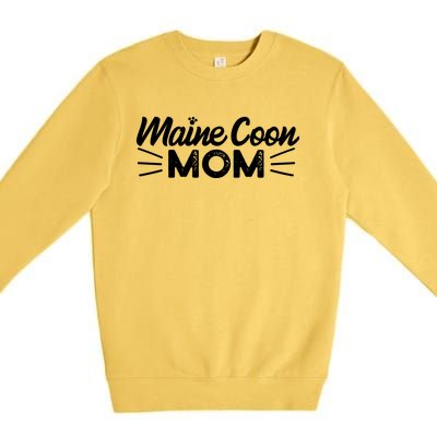 Maine Coon Mom Mama Cat Lover Gift Premium Crewneck Sweatshirt