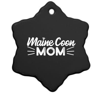 Maine Coon Mom Mama Cat Lover Gift Ceramic Star Ornament