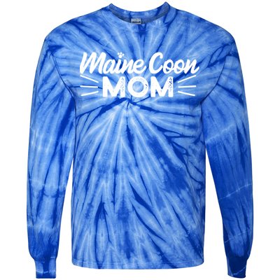 Maine Coon Mom Mama Cat Lover Gift Tie-Dye Long Sleeve Shirt