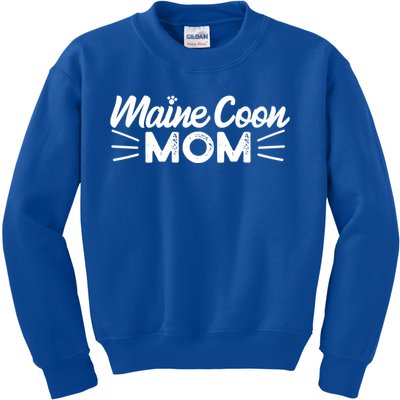 Maine Coon Mom Mama Cat Lover Gift Kids Sweatshirt