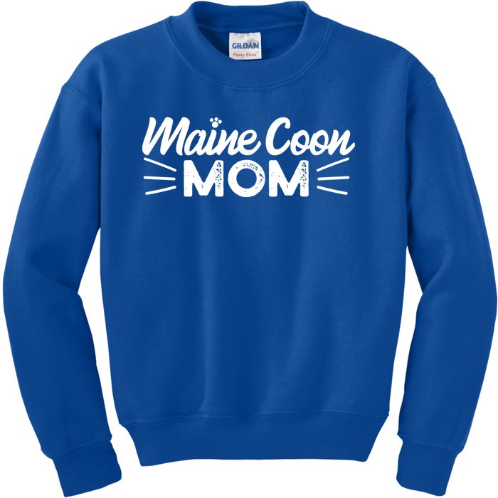 Maine Coon Mom Mama Cat Lover Gift Kids Sweatshirt