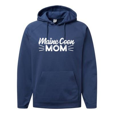 Maine Coon Mom Mama Cat Lover Gift Performance Fleece Hoodie