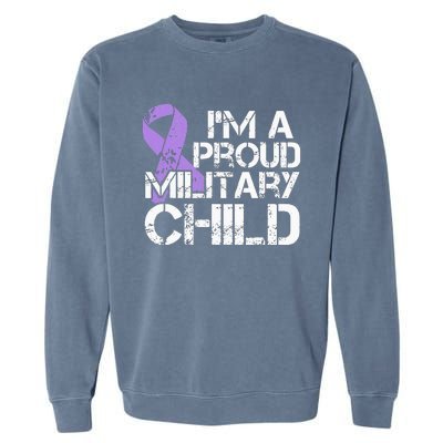 Military Child Month Purple Up Brat Garment-Dyed Sweatshirt