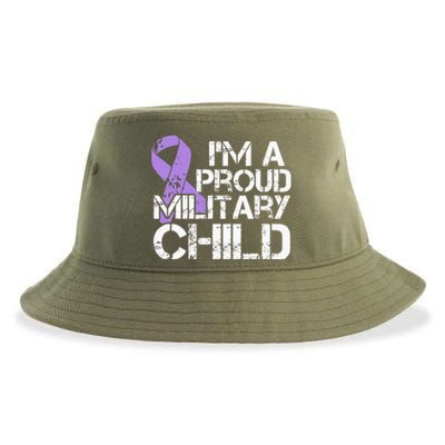 Military Child Month Purple Up Brat Sustainable Bucket Hat