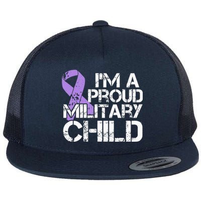 Military Child Month Purple Up Brat Flat Bill Trucker Hat