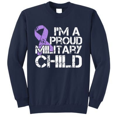 Military Child Month Purple Up Brat Tall Sweatshirt