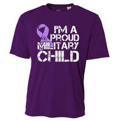 Military Child Month Purple Up Brat Cooling Performance Crew T-Shirt