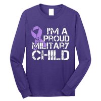 Military Child Month Purple Up Brat Long Sleeve Shirt