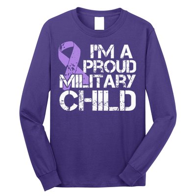 Military Child Month Purple Up Brat Long Sleeve Shirt