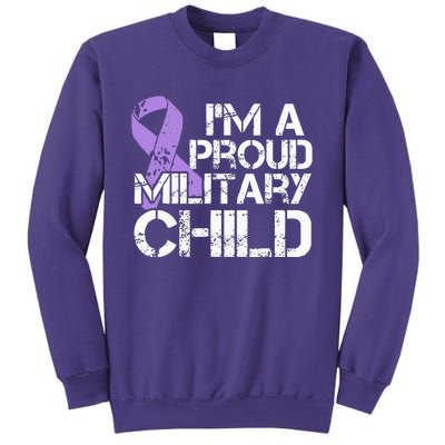 Military Child Month Purple Up Brat Sweatshirt