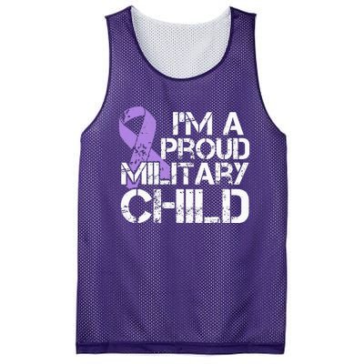 Military Child Month Purple Up Brat Mesh Reversible Basketball Jersey Tank