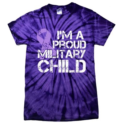 Military Child Month Purple Up Brat Tie-Dye T-Shirt