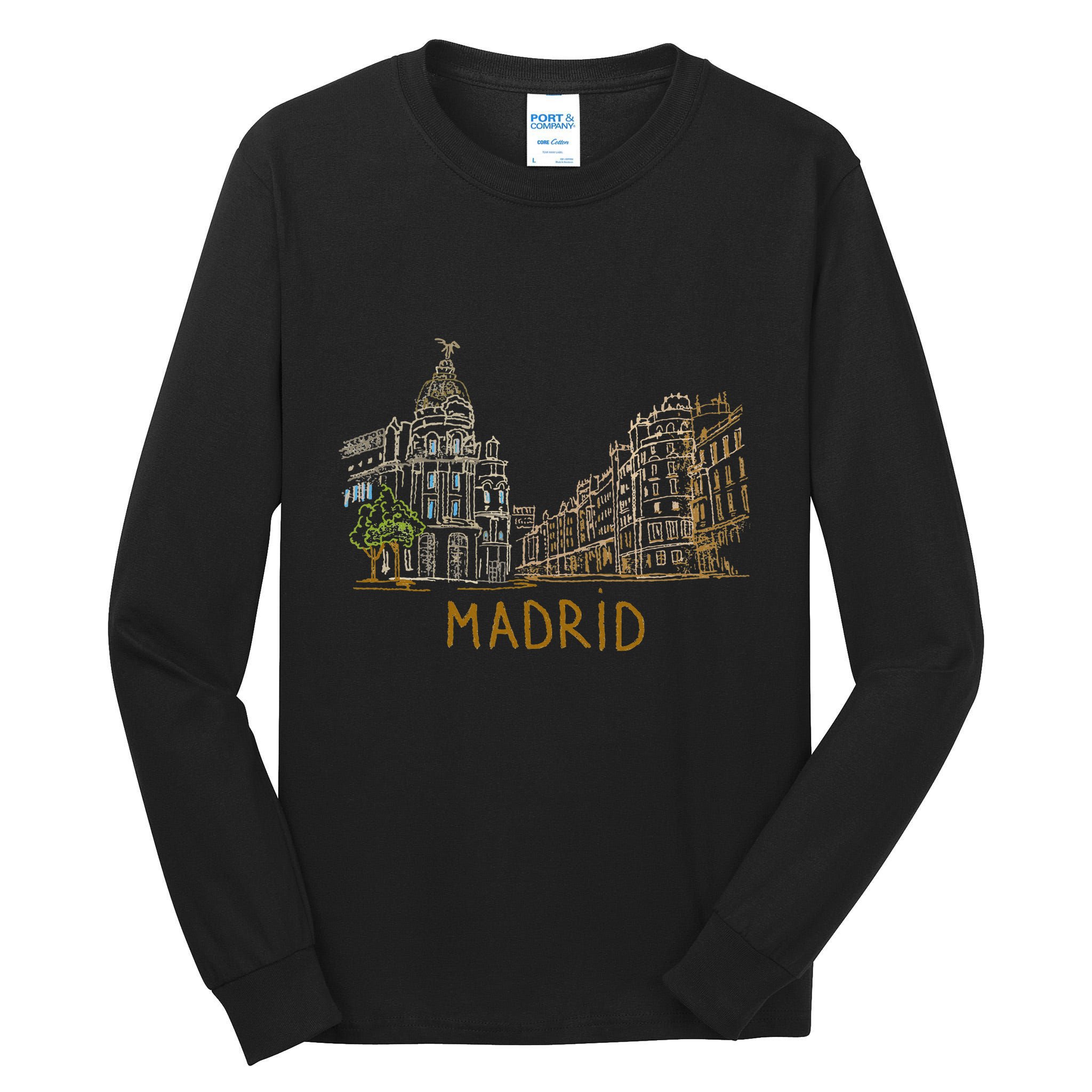 Madrid City Tall Long Sleeve T-Shirt