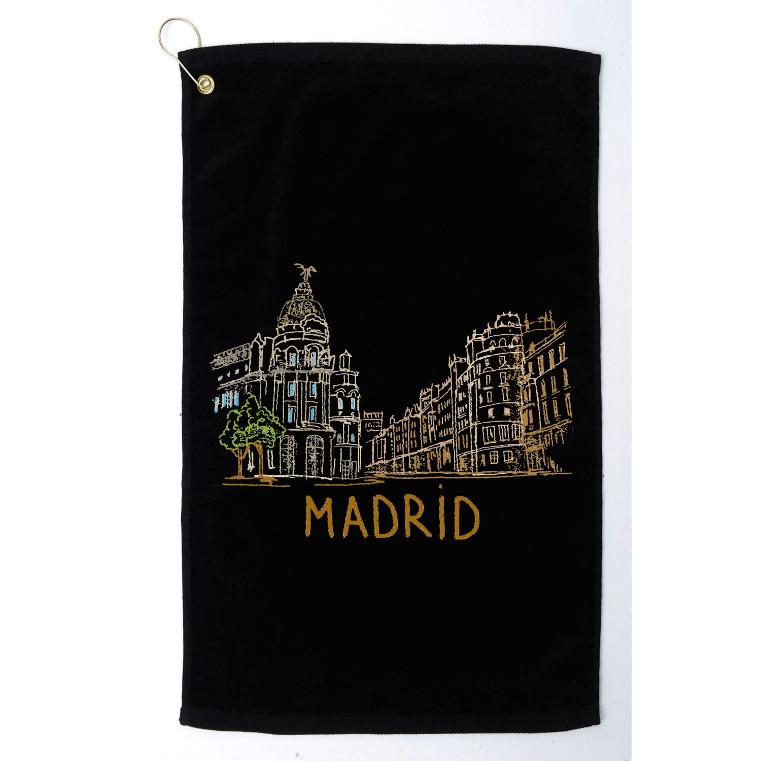 Madrid City Golf Towel