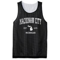 Mackinaw City Michigan Mi Vintage Athletic Sports Mesh Reversible Basketball Jersey Tank