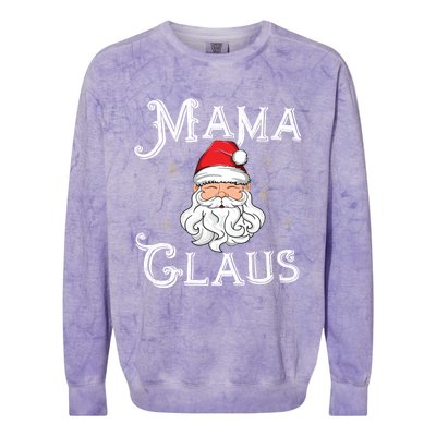 Mama Claus Matching Family Christmas Outfit Xmas Mom Gift Colorblast Crewneck Sweatshirt