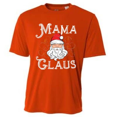 Mama Claus Matching Family Christmas Outfit Xmas Mom Gift Cooling Performance Crew T-Shirt